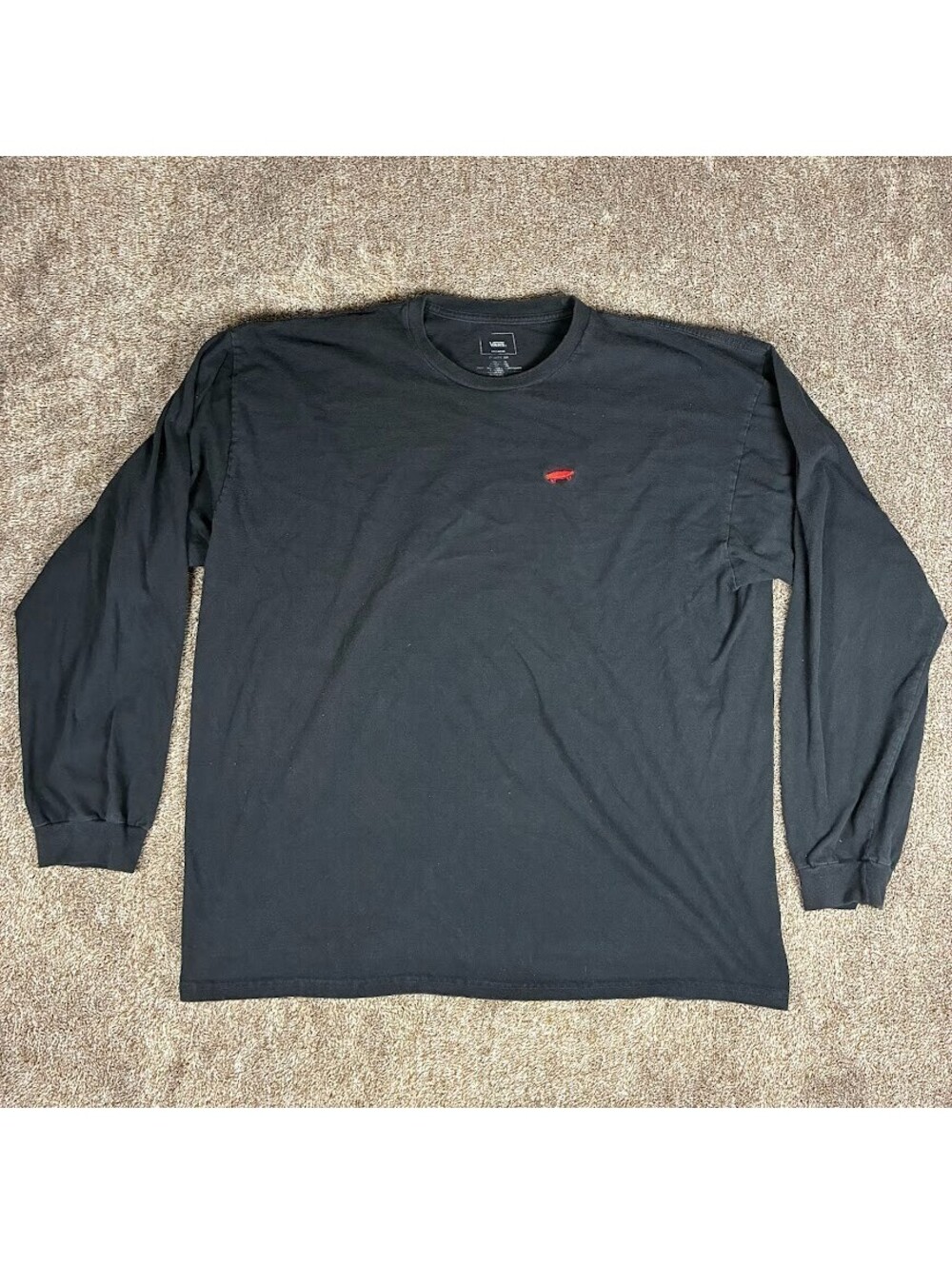 Vans Mens Long Sleeve Tshirt Size XXLarge Black